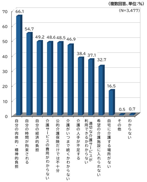 図表_親などを介護する場合の不安の内容2025